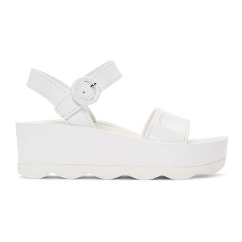 prada white thong sandals|Prada platform sandals outlet.